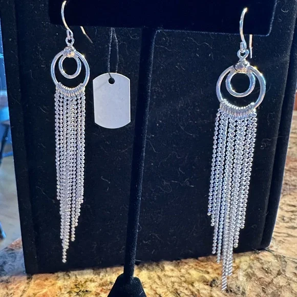 JCM Sterling silver chandelier earrings - Picture 6 of 8